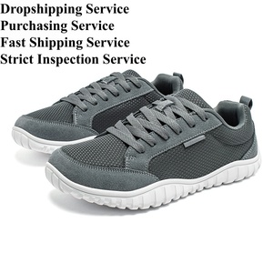 أحذية رياضية للرجال ذات مقدمة واسعة وجزء علوي شبكي قابل للتنفس مع بطانة قماشية، مناسبة لموسم الربيع والاستخدام اليومي - Product Image 4