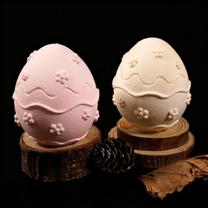 TangChu New Easter Egg Bunny and Flower Silicone Egg-shaped Mold for Candles, Resin Charms and Whimsical <b>Tabletop</b> Decorations - Product Image 4