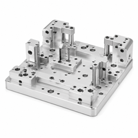 Composants d'automatisation en aluminium 6061/7075 sur mesure, tolérance de 0,005 mm, pièces usinées CNC, finition argentée pour l'industrie