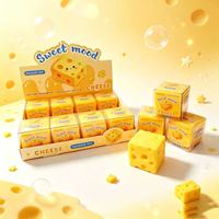 Jouet anti-stress en forme de cube de fromage, sonore et moelleux, jouet fantaisie à presser pour enfants, vente en gros