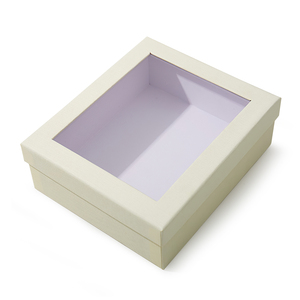 กล่องของขวัญทรงสี่เหลี่ยมแบบพลิกเปิดได้ ดีไซน์ใหม่ หน้าต่าง PVC สีดำ ทำจากกระดาษแข็งแข็งแรง ปิดด้วยแม่เหล็ก ฝาใส กล่องบรรจุภัณฑ์แบบกำหนดเอง หรูหรา - Product Image 6