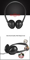 Casque filaire de haute qualité avec prise jack 3,5 mm, casque musical pour salle de classe, compagnie aérienne, hôpital, écouteurs filaires
