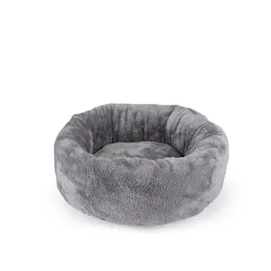 Lit orthopédique en mousse à mémoire de forme pour chien et animal de compagnie, tapis de couchage, peluche moelleuse de luxe en fausse fourrure, deux façons d'utiliser des lits pour chats, vente chaude