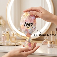 Brosse de massage portable de petite taille personnalisée OEM Ume, brosse à cheveux décorative en acétate, vente en gros pour femmes et filles