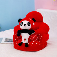 Canapé bébé en peluche douce en forme d'ours en dessin animé, siège de soutien pour apprendre à s'asseoir, chaise de sol confortable pour nourrissons, cadeau pour enfants