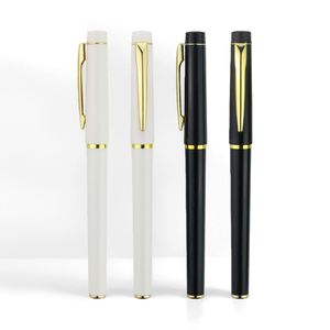Bolígrafos Personalizados para Regalo Empresarial, Delgados, en Negro, Blanco y Azul, Punta de 0.5mm, Metálicos, Económicos, con Logotipo - Product Image 2