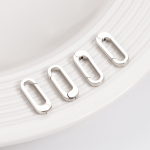 Bán buôn 7*18 mét <span class=keywords><strong>Tiny</strong></span> thép không gỉ Carabiner móc cài O hình vòng đeo tay vòng cổ Carabiner móc đối với trang sức làm - Product Image 3