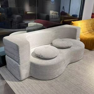 Luxury Backrest Orange Fabric Bed for Living Room Hotel Dual-use Furniture Sets Can Be Compressed - Product Image 3