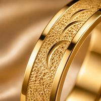 JLM Bestseller Maßgefertigter 18K Vergoldeter Titan-Stahl Matt Sandgestrahlter Ring für Männer Frauen Unisex Ehering Schmuck