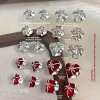 Ornement d'ongles en forme de papillon coloré, pavé d'or et de strass, super brillant, couleur champagne, rouge vif, cœur tortueux à angle droit