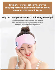 Profesional nuevo masajeador de ojos inteligente calentado y eléctrico caliente con vibración cuidadosa máscara electrónica para dormir - Product Image 4