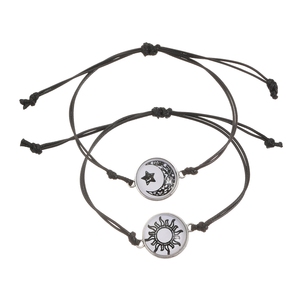 Popolare luminoso intrecciato braccialetti romantici <span class=keywords><strong>amanti</strong></span> della luna sole eterno regolabile <span class=keywords><strong>coppia</strong></span> notte bagliore braccialetto regalo di san valentino - Product Image 4
