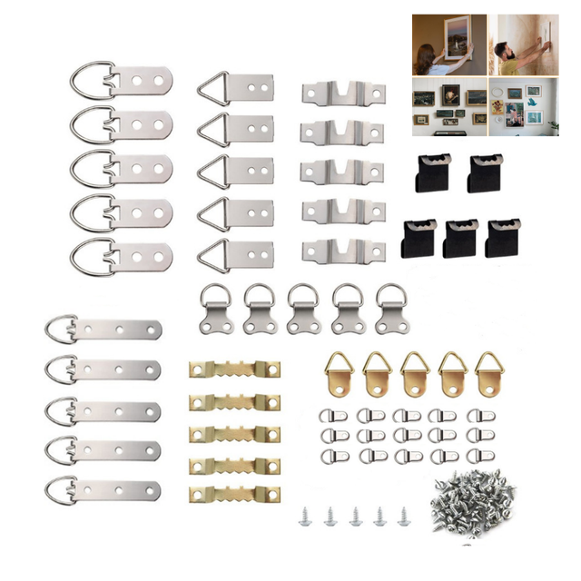 Picture Hanging Kit 140 PCS Frame Hook Kit Home with Screws for Wall Family Photo Picture Painting Hanging