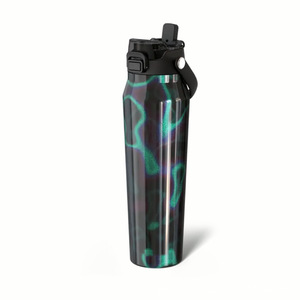 Botella de agua de acero inoxidable de 32 oz con tapa con pajita oculta, libre de BPA, estilo creativo de helado, botella de agua de acero inoxidable con pajita. - Product Image 1
