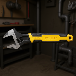 Stanley Adjustable Wrench 10 In <b>Control</b> <b>Grip</b> Handle For Plumbing And Mechanical Use - Product Image 3
