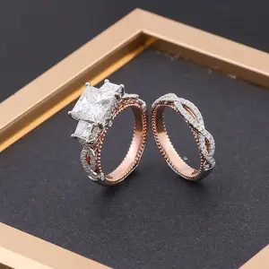 Bague de fiançailles en or 14K et 18K avec bague de promesse pour femme en diamant véritable pour mariage et fête - Product Image 4