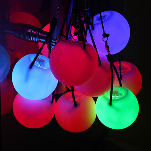Changing Color LED Poi <b>Balls</b> Light up <b>String</b> Flashing Belly Dance <b>Ball</b> Toys Plastic New Year Party - Product Image 1