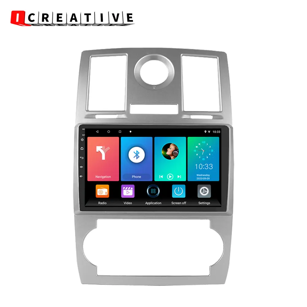 Icreative Radio Xe Hơi 1 + 16GB Cho Chrysler Aspen 300C 2004-2011 Android Carplay Máy Nghe Nhạc Đa Phương Tiện Điều Hướng GPS 4G WiFi Cảm Ứng IPS