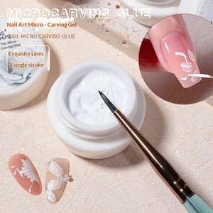 Gel de Fototerapia <span class=keywords><strong>para</strong></span> <span class=keywords><strong>Uñas</strong></span>, Espeso, No Pegajoso, <span class=keywords><strong>Crema</strong></span> Blanca <span class=keywords><strong>para</strong></span> Delinear Pétalos de Flores, Dibujar Líneas en Relieve, Sin Necesidad de Lavar - Product Image 4