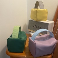 Ginzeal – Trousse de Maquillage Cylindrique en Cuir PU, Couleurs Contrastées, avec Sangle de Transport, Fermeture Éclair Étanche, Pochette de Rangement Cosmétique de Voyage – Vente en Gros