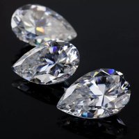 Pierres de Moissanite en vrac certifiées GRA, créées en laboratoire, en forme de poire, pour la fabrication de bijoux de luxe léger (boucles d'oreilles et bagues)