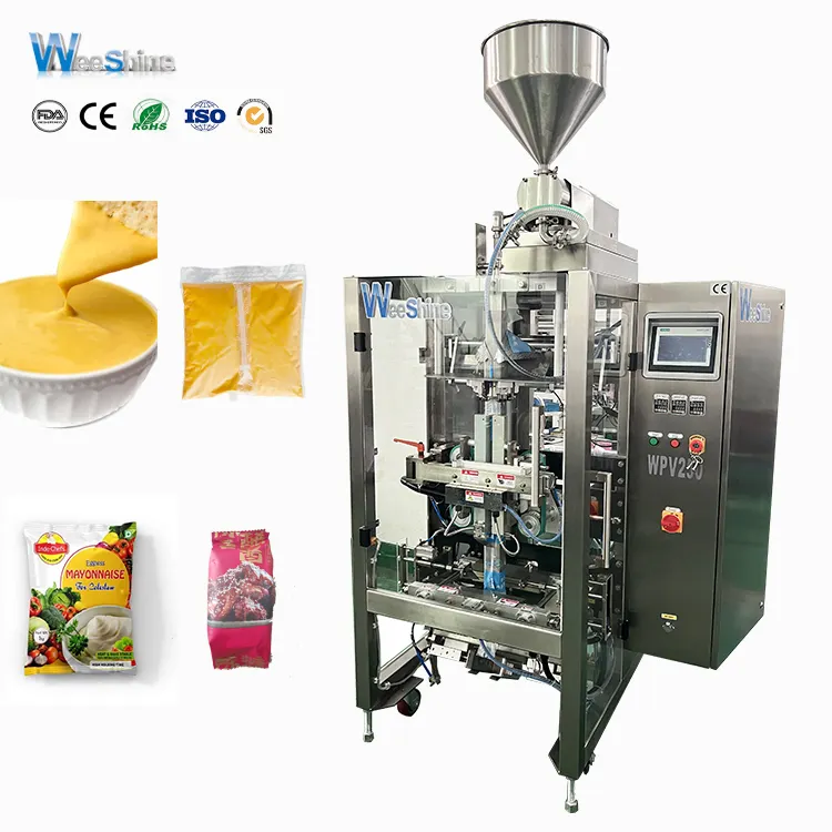 High Speed Automatic Pillow Pack Chocolate Paste Miso Paste Cheese Sauce Liquid Packing Machine