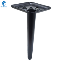 Vente en gros de petits pieds de meubles de canapé en métal noir mat de 170mm pour table