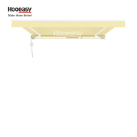 Auvent rétractable électrique Hooeasy pour extérieur, avec cadre en aluminium, protection UV, bras pliables
