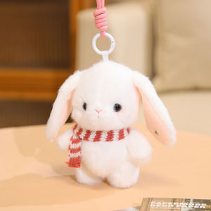 Adorable Peluche de Conejo con Bordado Rítmico, Orejas Sensibles al Tacto, Accesorio Interactivo para Mochila con Piano, Algodón PP Súper Suave - Product Image 1