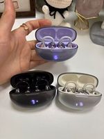 OWS Ear Clip AI Translator Earbuds Terjemahan Real-time 133 Bahasa Nirkabel untuk Olahraga dengan Ketahanan Air IPX4 6.1 LED Gaming