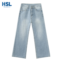 Jean Boyfriend Homme Délavé Coupe Droite en Denim Vintage Écologique Respirant Idéal pour l'Été et le Quotidien