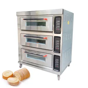 Equipo de panadería Máquina profesional para hornear pan Horno de gas/eléctrico Horno de convección comercial Horno de pizza