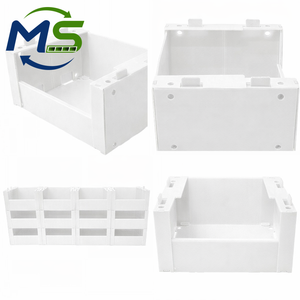 Custom Color PP Corrugated Hollow Plastic <strong>Storage</strong> <strong>Boxes</strong>, Stackable Warehouse Picking <strong>Bins</strong> For Apparel And Shoes <strong>Storage</strong> - Product Image 1