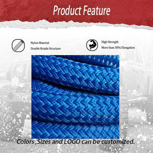 ZEAL Cuerda <span class=keywords><strong>de</strong></span> recuperación cinética azul <span class=keywords><strong>de</strong></span> alta resistencia Grillete suave Cuerda <span class=keywords><strong>de</strong></span> arranque <span class=keywords><strong>Kit</strong></span> <span class=keywords><strong>de</strong></span> recuperación <span class=keywords><strong>de</strong></span> viaje para vehículos - Product Image 3