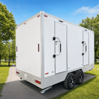 Unité Sanitaire Mobile Autonome avec Pompe à Eau Manuelle Antidérapante pour Chantiers de Construction de Lignes Électriques