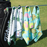 Serviette de golf personnalisée à logo, vente chaude, serviettes de golf magnétiques en microfibre gaufrée