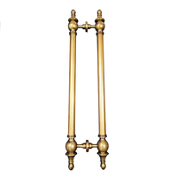 Poignée de porte en cuivre moderne européenne de luxe, haut de gamme et durable pour hôtels, villas, KTV, grandes portes coulissantes en bois, quincaillerie et barres.