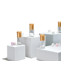 Flacon de parfum miniature en verre de 3 ml, 6 ml, 9 ml, 10 ml avec bouchon à vis doré pour huile essentielle Attar, prend en charge les étiquettes et les boîtes personnalisées