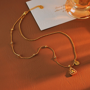 Collana con Ciondolo a Forma di Zucca in Stile Cinese, Realizzata a Mano con Antica Maestria Artigianale, Lusso Discreto per Donne, Vendita all'Ingrosso - Product Image 4