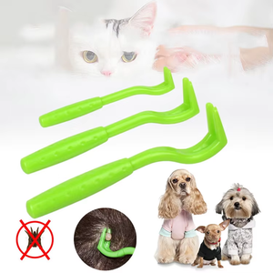 Limpieza de mascotas, cortadora de garrapatas para gatos, perros, Juego de 3 piezas, productos de limpieza y aseo de mascotas de plástico, eliminación de residuos de mascotas - Product Image 1