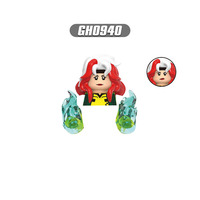 Figurines de personnages fantastiques en mini blocs de construction, ornement de collection de bureau avec accessoires à effets spéciaux