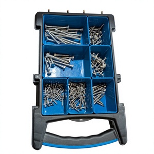 Caja Surtida de Tornillos para Madera de Taiwán, con Acabado en Zinc y Óxido Negro, Plástico y Acero Inoxidable, Estándar DIN - Product Image 1