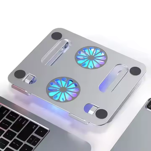 Support pour ordinateur portable en aluminium réglable avec ventilateurs de refroidissement, design ergonomique pliable et portable, prix de gros abordable, nouveau produit - Product Image 4