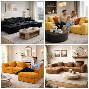 Sofá Moderno de Terciopelo para Sala de Estar, Juego de Sofás de 3 Plazas para Oficina o Recepción - Product Image 3