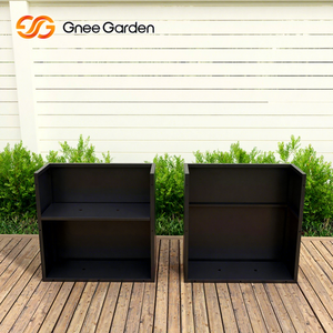 Jardinera Cuadrada de Acero Galvanizado para Decoración de Hogar y Jardín en Azoteas - Ligera y Duradera, Estilo Americano - Product Image 1