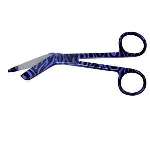 Ciseaux à pansements Zebra Lister violets 5,5 pouces entièrement recouverts, outils de coupe médicaux, meilleur fournisseur en gros - Product Image 1
