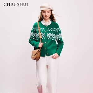 Fashionable <strong>Women's</strong> Green Sweater Letter Print Crew Neck Knitted <strong>Jumper</strong> <strong>Sparkly</strong> Casual Winter Pullover - Product Image 1