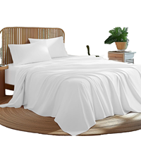 Parure de lit de luxe en coton égyptien 80S, 400 fils/cm², housse de couette blanche 3 pièces, linge de lit en coton à fibres longues de qualité hôtelière OEM/ODM