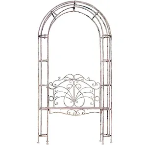 de bambú enrejado arco Suppliers-Arco de jardín antiguo de estilo nórdico, con asiento de puerta, banco, Europeo, superventas