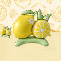 Ballons en aluminium en gros, motifs fruits (fraise, citron), grande taille, thème estival, ensemble de ballons pour la décoration de fêtes et événements